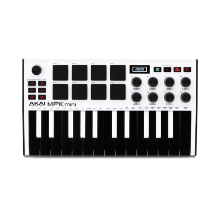 มิดี้คอนโทรลเลอร์ AKAI MPK MINI MK3  คีย์บอร์ด 25 คีย์ (สีขาว)_0